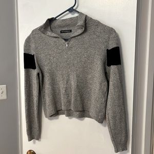 XS Grey Brady Melville Sweater with 1/2 Zipper